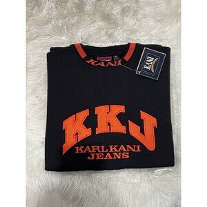 Vintage Kani Jeans Crewneck Pullover Sweatshirt 90s Embroidered Men’s Black 3X